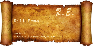 Rill Emma névjegykártya