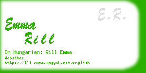 emma rill business card